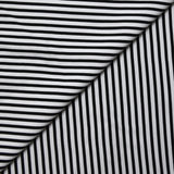 Viscose fine black and white stripes