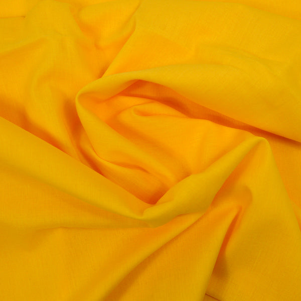 Voile de coton jaune soleil
