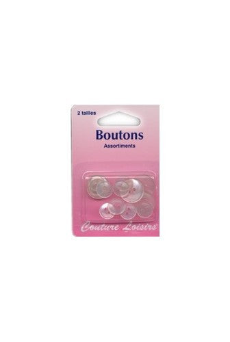Boutons en assortiment 10 small 5 large