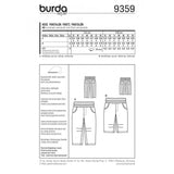 Burda boss n ° 9359: children's pocket pants