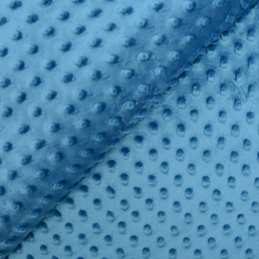 Polaire minky relief bleu Les Coupons de SaintPierre