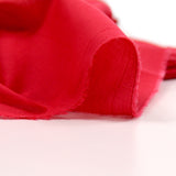 Voile de coton rouge framboise