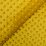 Polaire minky relief jaune moutarde