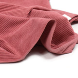 Old pink ribbed polyester velvet