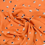 Viscose cripple printed sphericity orange background
