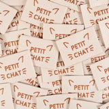 Étiquettes tissées "Petit Chat" x 5