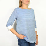 Voile de coton Plumetis bleu foncé