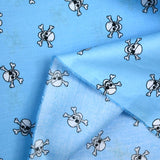 Coton imprimé pirate 2cm fond ciel