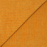 Maille chenille côtelée jaune soleil