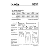 Burda boss n ° 9354: children's pants