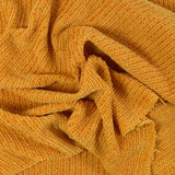 Maille chenille côtelée jaune soleil