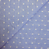 Voile de coton Plumetis bleu foncé