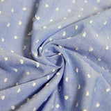 Voile de coton Plumetis bleu foncé