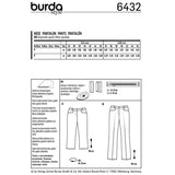 Burda boss n ° 6432: flared pants