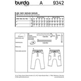 Burda boss n ° 9342: children's slide pants