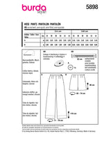 Burda Boss N ° 5898: pantalones