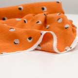 Viscose cripple printed sphericity orange background