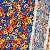 Crépon viscose lurex arabesque fond noir