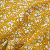 Coton liberty ® Capel jaune moutarde au mètre