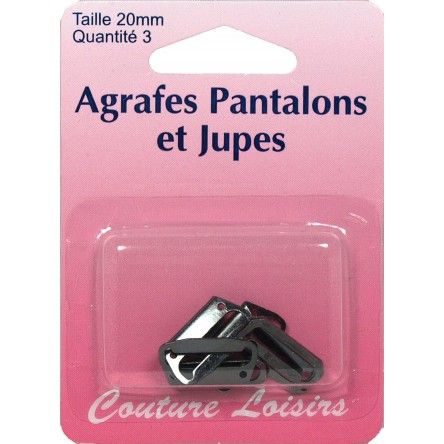 Agrafes 20 mm Pantalons -jupes - col. noir