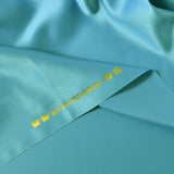 Mat satin touch turquoise silk