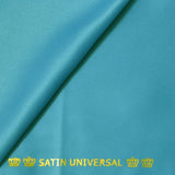 Mat satin touch turquoise silk