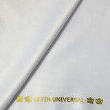 Satin mat toucher soie blanc