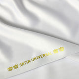 Satin mat toucher soie blanc