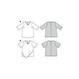 Burda 6307 boss - Asymmetrical blouse
