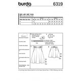 Patron Burda 6319- Jupe à cloche