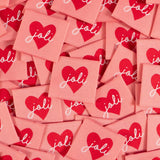 Étiquettes tissées "Joli Coeur" x 5