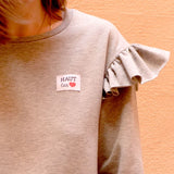 Étiquettes tissées "Haut les Coeurs " x 5