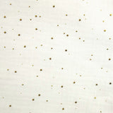 Double gaze blanc cassé confettis doré