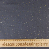 Double gaze gris confettis doré