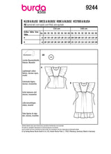 Burda children's boss n ° 9244: blouse & dress