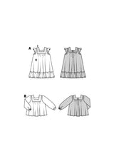 Burda children's boss n ° 9249: Dress & blouse