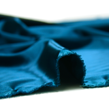 Satin Polyester uni bleu canard