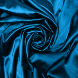 Satin Polyester uni bleu canard