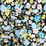 Printed viscose Lina Blue Black background