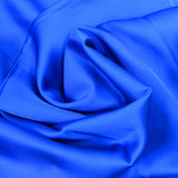 Electric blue viscose satin
