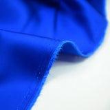 Electric blue viscose satin