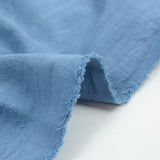 100% Lin lavé bleu guède