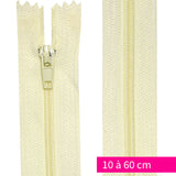 Nylon closure non-separable from 10 to 60 cm ecru