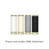 Fil pour tout coudre 100m - Tons Noir/Blanc/Gris - Gütermann