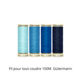 Fil pour tout coudre 100m - Tons Bleu - Gütermann