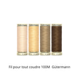 Cable para coser 100m - color beige/brun - Gütermann
