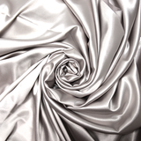 Satin Polyester uni gris perle