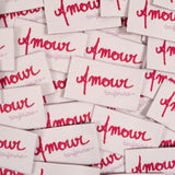 Étiquettes tissées "Amour toujours" x 5