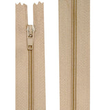 Cierre de nylon no separable de 10 a 60 cm beige