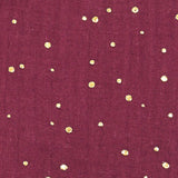 Double gaze lie de vin confettis doré